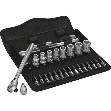 Set di bussole e inserti per avvitare 1/4" WERA 8100 SA 11 Zyklop Metal Imp 1/4" (28 pezzi) (1/5)