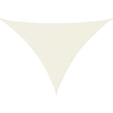 Voile d'ombrage triangulaire 3 x 3 x 4,24 m, tissu Oxford hydrofuge et résistant aux UV, toile solaire pour angle droit, couleur crème (1/5)