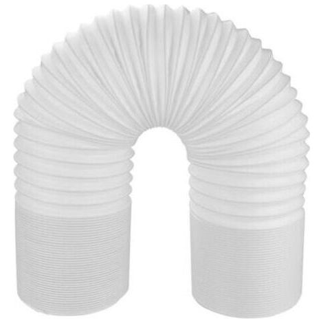 Tuyau d'évacuation pour climatiseurs portables – 130 mm x 3 m (PP renforcé, cadre en acier, extensible, rotation à gauche) – Accessoires pour climatiseurs portables (1/4)