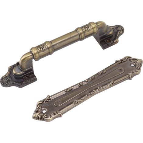 Poignée de porte coulissante en bronze, style vintage raffiné, poignée de portail électroplaquée, porte coulissante (1/5)
