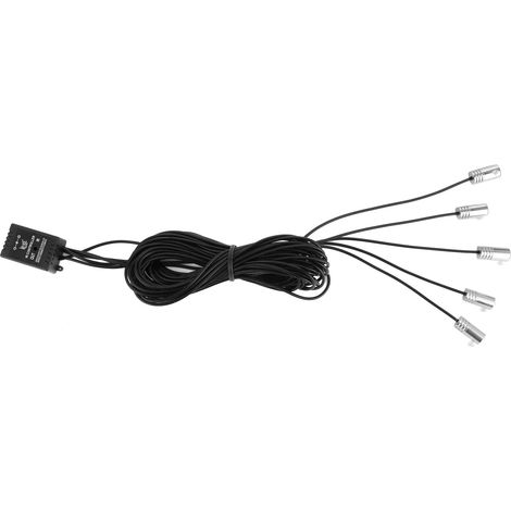 Éclairage d'ambiance LED RGB pour l'intérieur de voiture, télécommande, musique et commande vocale, plusieurs modes, 5 lampes pour panneaux de porte et tableau de bord. (1/5)