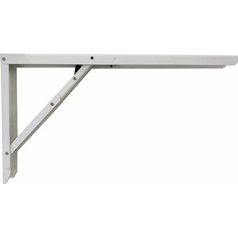 Escuadra de acero plegable abat-table blanco 30 x 52 cm