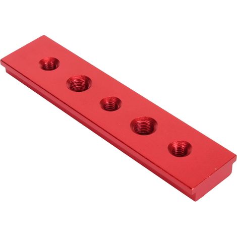 100-mm-T-Nut mit Löchern, Aluminium-Frässchiene, Holzbearbeitungsschlitten, Zubehör für elektrische Kreissägen, Werkbank, rote Befestigung (1/5)