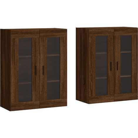 Maison Exclusive - Armadietti a Parete 2 pz Rovere Marrone in Legno Multistrato (1/5)