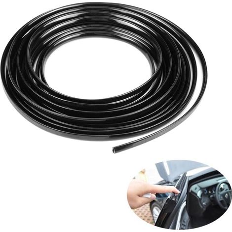 6m / 19.7ft Moulure de bord de porte de voiture noire Garniture Bande Scratch Guard Protecteur Moule de couverture (Noir) (1/5)