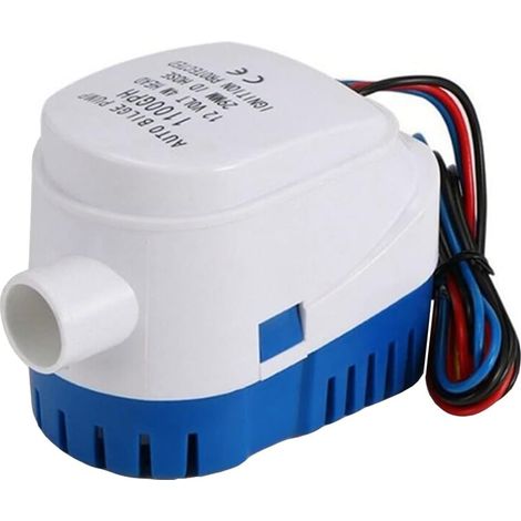 Pompe de cale pour bateau 12 V 1 100 pompe de cale submersible automatique pour camping car marin avec interrupteur à flotteur (1/5)