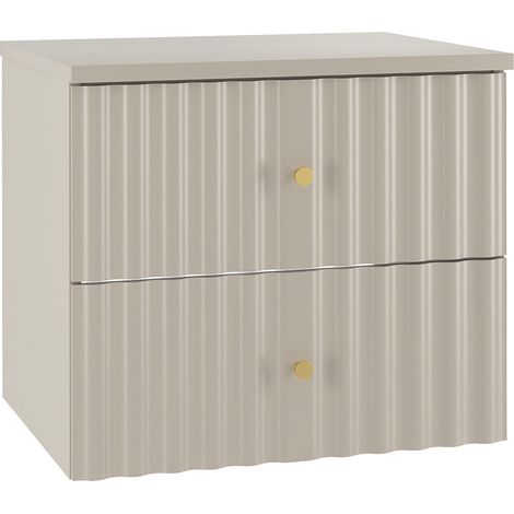 Meuble sous-vasque 60cm plan de toilette Izae Cachemire (1/5)