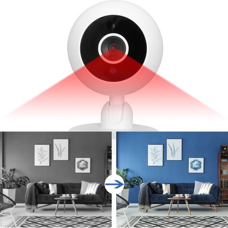 Filiyano-Caméra intelligente avec vision nocturne infrarouge améliorée, audio bidirectionnel et détection de mouvement pour une utilisation (1/5)