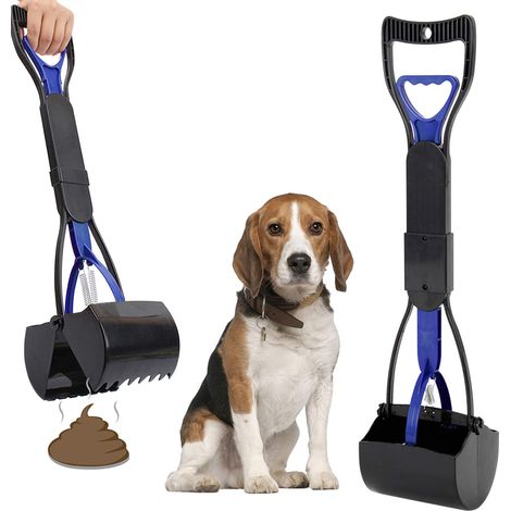 Anluomania Pelle à déjections pour animal domestique, ramasse-crotte, 61 cm pouce Long manche solide Pince dentelée Nettoyage Pickup déjections canines Clip pour extérieur/intérieur Pour Chien et Chat (1/5)