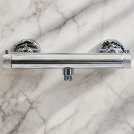 Mitigeur Thermostatique,Mitigeur de Douche Thermostatique, Robinet Baignoire avec Contrôle de Température Constant, Laiton Finition Chrome