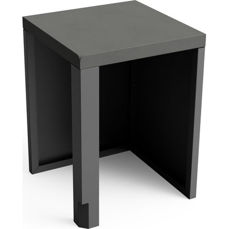 TUOZI - Módulo de esquina KITAWAY (forma cuadrada) para Barbacoa de Obra Prefabricada (Negro - 63 x 63 x 63 cm) - Uso en Exteriores (1/2)