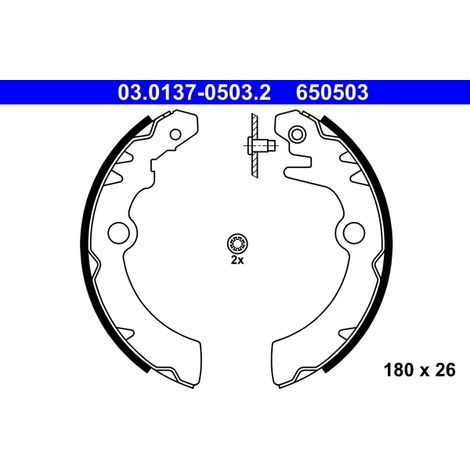Jeu de mâchoires de frein ATE 03.0137-0503.2 NISSAN 44060-4A00F 53200-M68K00
