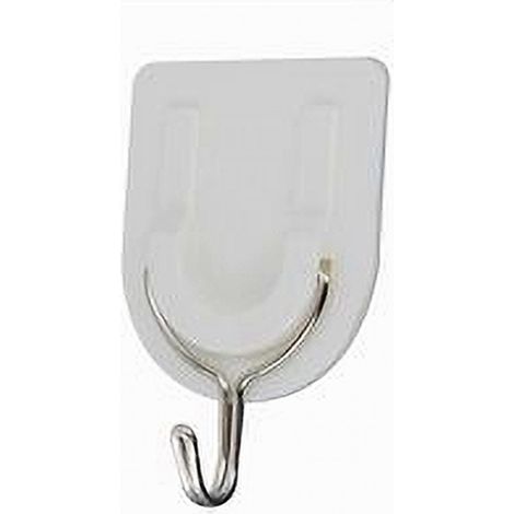 TRADE SHOP - Gancio Attaccapanni Adesivo 1 Pz Da Parete Per Legno Porte Fashion Hook 59668 -