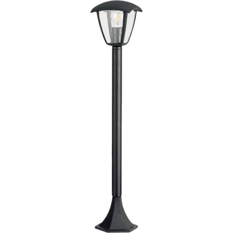 TRADE SHOP - Lampione Da Giardino 86 Cm Lanterna Da Terra Per Vialetti Con Attacco E27 Ip44 819pb-b860 - Grigio