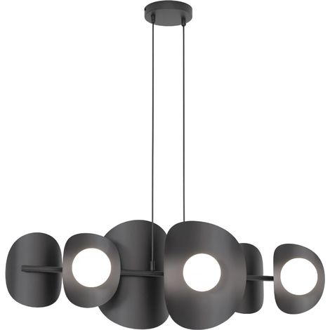 Lampada a sospensione loft nera asimmetrica 6xG9 Emibig (1/5)