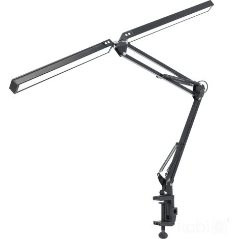 Lampe de bureau LED, orientable sur bras articulé, couleur variable, 28 W, tenuix DUO, KLLTX28CZ, Kobi (1/5)