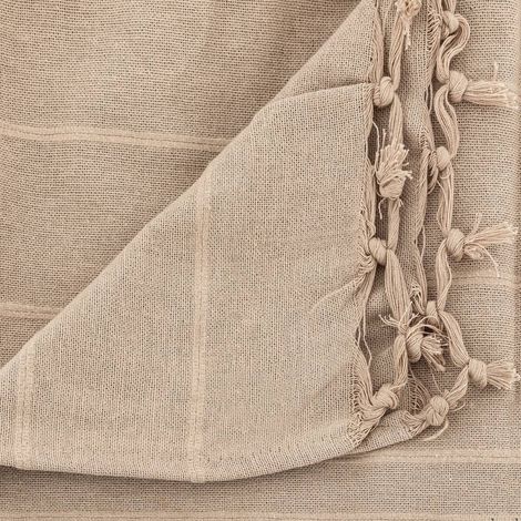 Copriletto Anjali in cotone beige 160x220cm - Atmosphera créateur d'intérieur