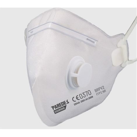 Mascarilla plegable FFP2 NR con válvula blanca PAREDES