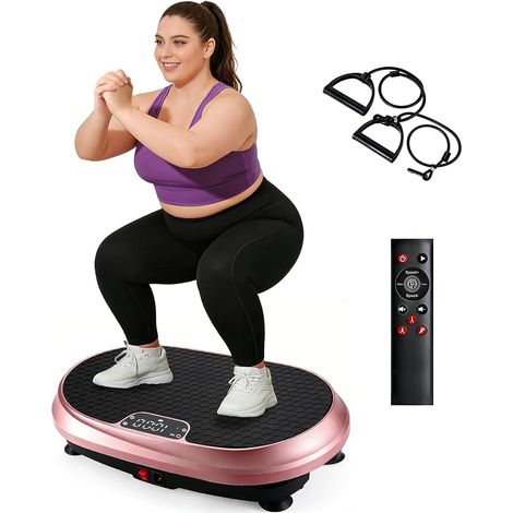 GBLY Vibrationsplatte für Zuhause 199 Vibrationsstufen 9 Programme Integrierter Lautsprecher Abnehmen Ganzkörpertraining Max Belastung 150 kg