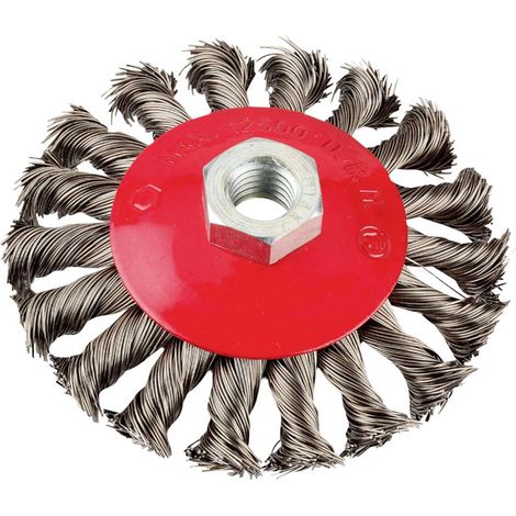 kwb 719330 Roue de fil et brosse en fil d'acier Roue à rayons 10 cm (1/4)