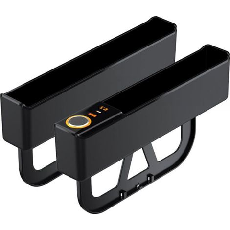 Organisateur d'Interstice de Siège Auto 2 en 1 avec Port USB Chargeur - Range Lunettes Téléphone Cartes et Clés Voiture (1/5)