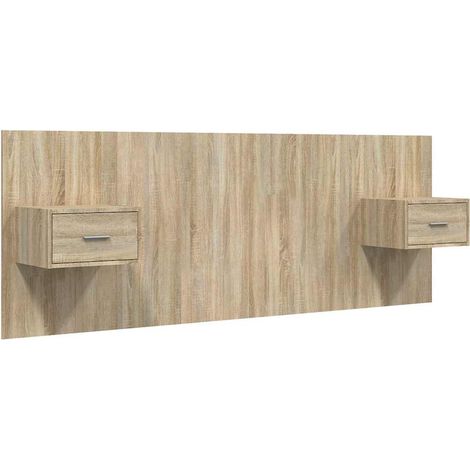 Maison Exclusive - Cabecero de cama con mesitas madera contrachap (1/5)