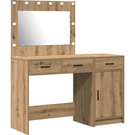 Maison Exclusive - Tavolo da Trucco con cassetto 2 pcs Marrone Legno multistrato