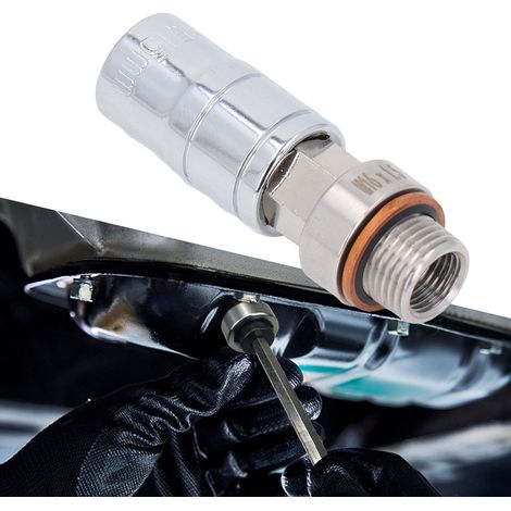 Ölablassschraube M161,5, Ölablassschraube aus Edelstahl für Kraftfahrzeuge, selbstschneidende Ölablassschraube zur Reparatur beschädigter Gewinde. (1/5)
