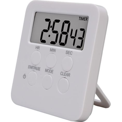 Minuteur Digital Cuisine ABS 3 Modes Sonores Minuterie Compte à Rebours Mémoire Fonction Support Magnétique Compact Silencieux (1/5)