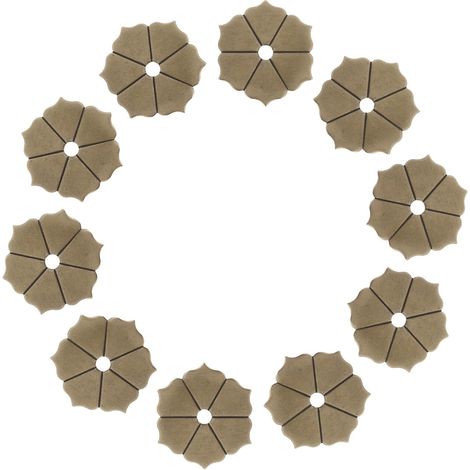 Lot de 10 rondelles en cuivre forme fleur pour plaque fixation (1/5)