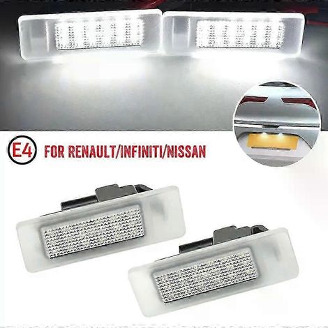 LED-Kennzeichenleuchte passend für Renault Koleos, Clio, Logan, Sandero, Talisman, Trafic, Stanga und Samsung, weiße Kennzeichenleuchte – JXLGV (1/5)