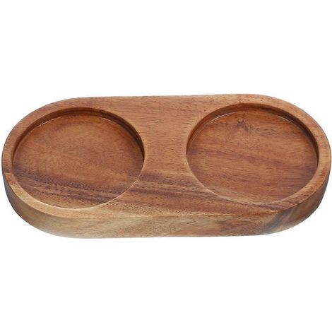 KLVGTIFS PU - Plateau pour flacons de poivre et de sel, plateau pour moulin à poivre en bois, plateau pour moulin à poivre en bois