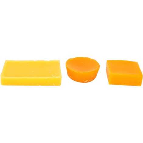 Lot de 3 pains de cire d'abeille naturelle pure pour entretien cuir, polissage meubles et sols. (1/5)