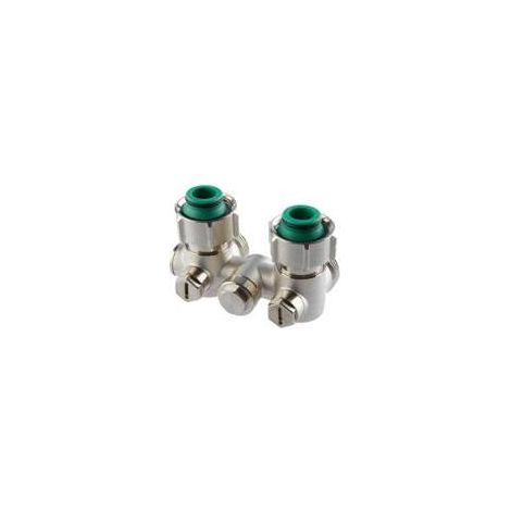 Armature monotube Simplex 3/4" AG forme angulaire nickelée (1/2)
