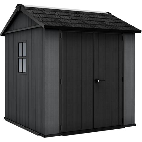 Keter Newton Plus Shed 7x7.5ft - Grey  All Weather Resistant, Easy to Clean