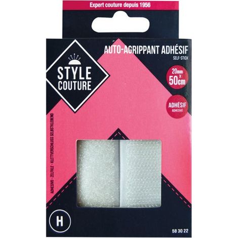Autoagrippant Adhésif Blanc Fixation Rapide Et Sans Couture - Style Couture