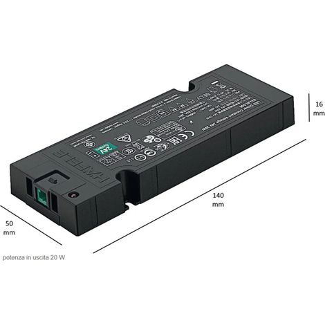 DRIVER PER LED 24Volt 20Watt HAFELE LOOX5 SENZA CAVO E SPINA EU 833.95.009 (1/2)