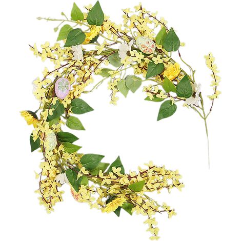 Künstlicher Blumengirlande, naturgetreue, dekorative künstliche Blumenranke für Zuhause, Partys, Hochzeiten, Gelb (1/3)