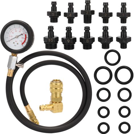 Kit de test de pression d'huile moteur 12 pièces, outil de garage automobile, avertissement de niveau d'huile bas (1/5)