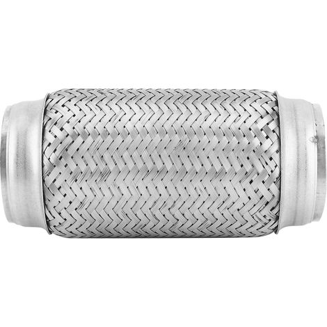 Tuyau ondulé universel à souder en acier inoxydable 76x200mm, accessoire automobile pour échappement (1/5)