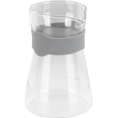 Cafetière à Versement en Verre Borosilicate Résistant – Pour Café Maison et Professionnel avec Graduations (Transparent, 255g) (1/5)