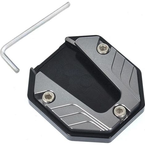 (Gris) 1 pièce Accessoire moto Extension de béquille latérale en alliage d'aluminium maxpower (1/4)