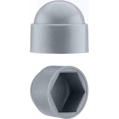 Cache-écrous M10 pour clé de 17 Gris 50 pcs. (1/4)