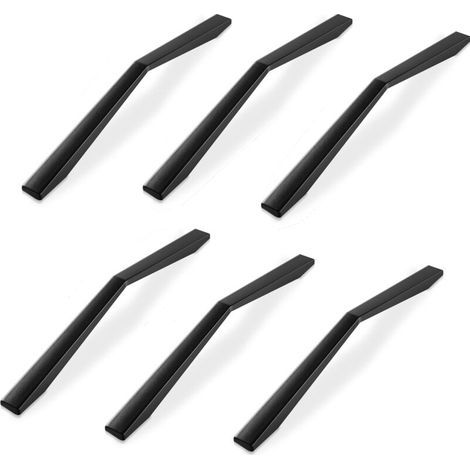6er-Pack Küchentürgriffe, 128 mm, schwarze Aluminiumlegierung, Möbelgriffe zur Dekoration von Küchenmöbeln (1/4)