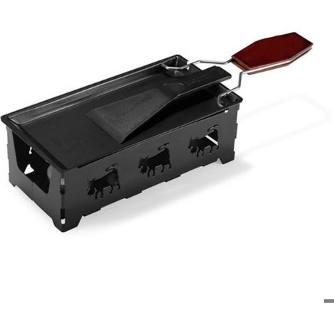 Poêle À Fromage - Plaque Antiadhésive En Fer - Pour Fondue Et Cuisson Compacte - 18,5 X 9 X 6 Cm - Noir - 1 Pièce (1/5)