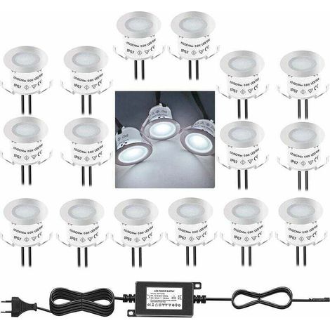 Tigrezy – 10er-Pack Mini-LED-Einbaustrahler für den Außenbereich – IP67 wasserdicht – 4500K kaltweißes Licht – 0,6W DC12V für Terrassen und Pools