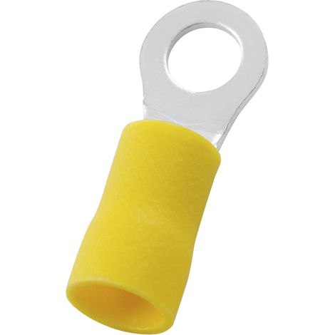 Cosses à œillet RS PRO, Isolé, Jaune, 6mm², 5.3mm, 9.5mm