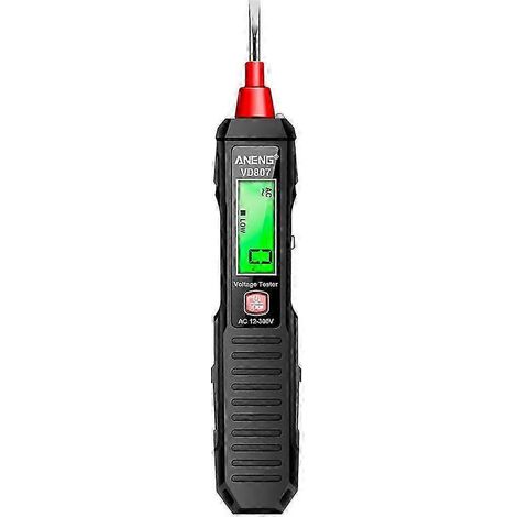 ANENG VD807 Digitaler Spannungsprüfer-Stift AC12-300V Spannungsprüfer Schaltkreis NCV Sensor Draht Elektrikerwerkzeug (Schwarz)-JXLGV (1/5)
