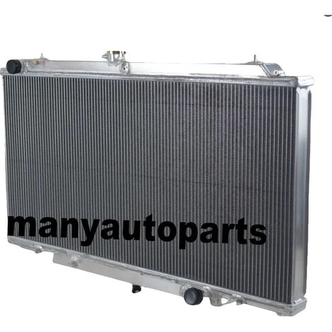 Radiador de aluminio, tamaño del núcleo: 905 x 450 x 52 mm, tamaño total: 925 x 545 x 65 mm, entrada/salida: 34 mm, peso: 6,5 kg, compatible con Nissan GU Patrol Y61 4.5L (1/4)