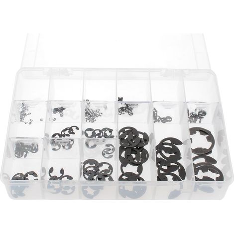 Coffret Assortiment de Colliers Épaulement Acier Noir DIN 6799
